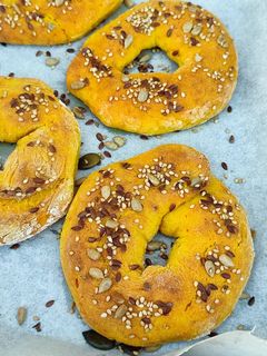 Foto di Bagel alla curcuma