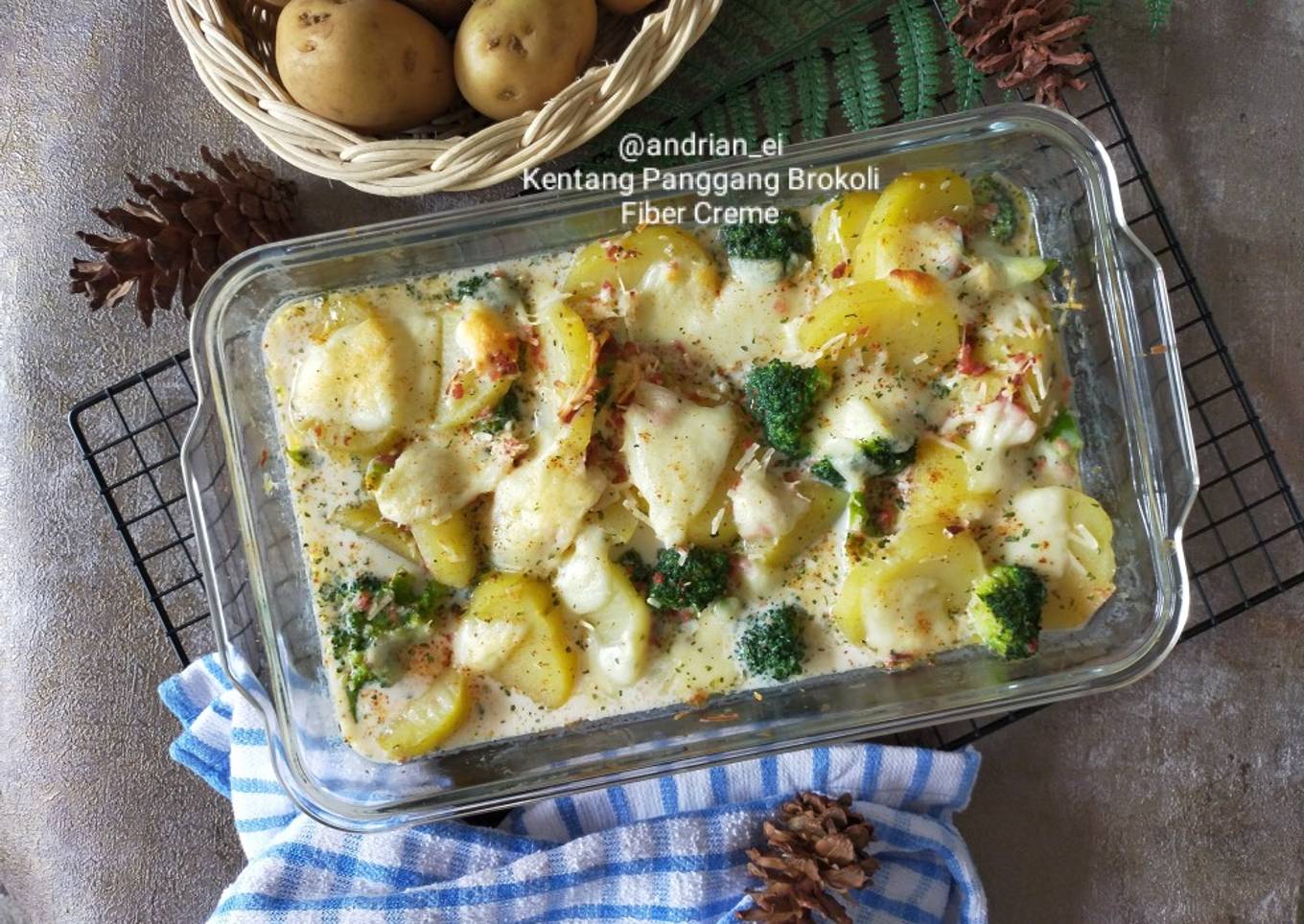 Kentang Panggang Brokoli Fiber Creme