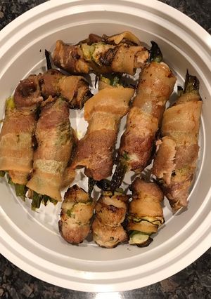 氣炸鍋 五花肉片捲蔬菜 的食譜成品照片