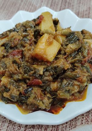 A picture of Spring Onion Sabji.