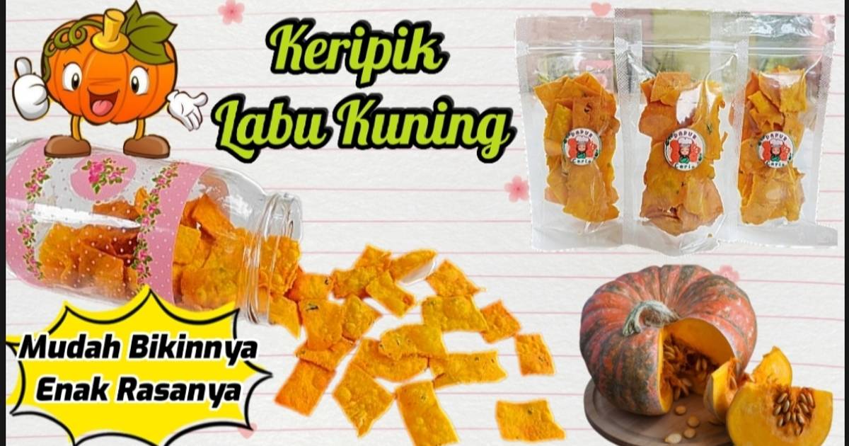 Resep Keripik Labu Kuning Kerupuk Labu Kuning Stick Labu Kuning Oleh