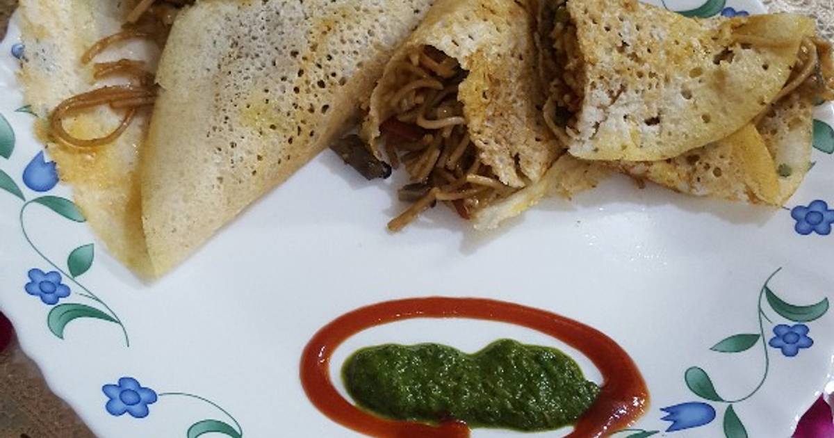 Noodles dosa wrap Recipe by Nilu Rastogi Cookpad