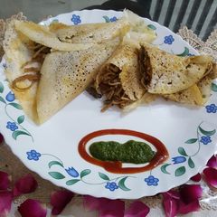 Noodles dosa wrap A picture of Noodles dosa wrap.