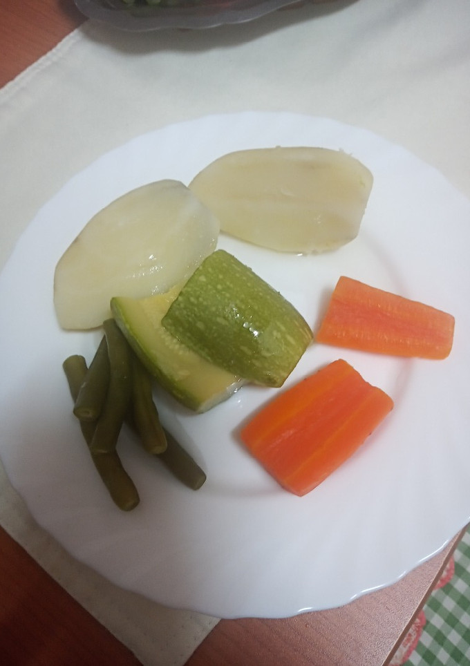 Una foto de Verduras y papas cocidas