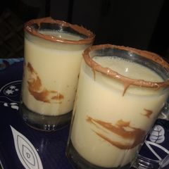 A picture of Mango Milkshake🍺🍫.