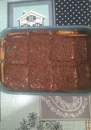 Una foto de Tarta de chocolate con galletas