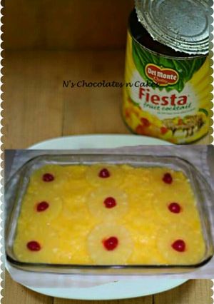 A picture of Pineapple Biscuit Pudding.