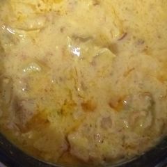 A picture of Punjabi Kadhi pakoras.