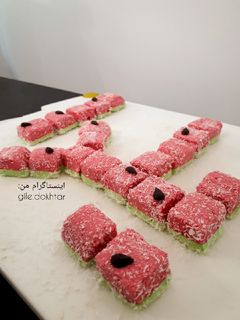 عکسی از دستور مارشمالو(پف پفی)هندوانه ای