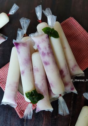 Foto resep Es Lilin Vanilla Blueberry
