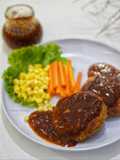 Steak Tempe Oatmeal Saus Lada Hitam