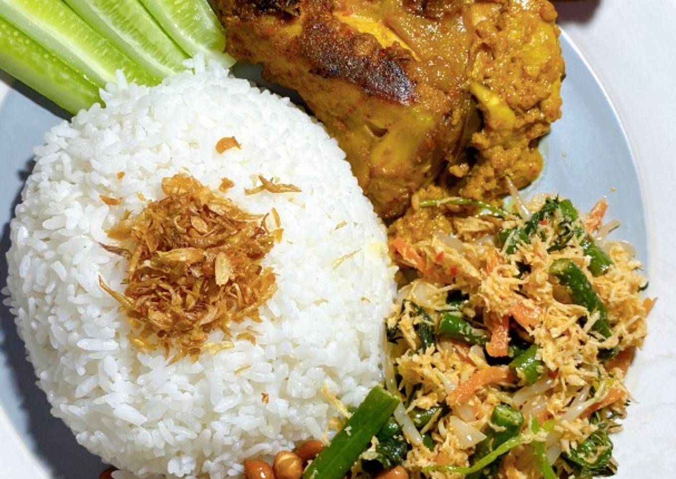 Ayam Panggang Bumbu Rujak + Urap Sayur