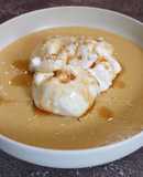 Isla flotante sobre crema irlandesa (saludable)