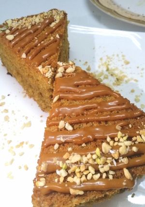 صورة لوصفة كيكة الدقيق الاسمر طعمها لذيذ ورائع و بدون سكر 🥮🥧