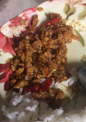 Foto resep Sambel kering tempe pedas manis mudah simple