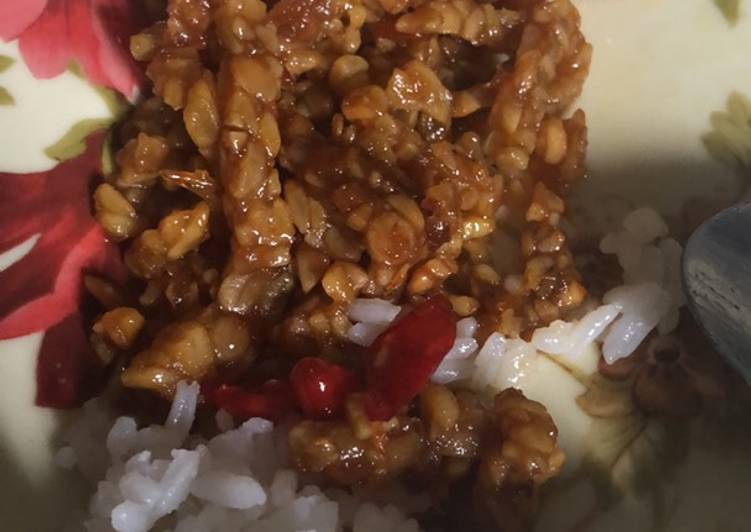 Resep Sambel kering tempe pedas manis mudah simple Anti Gagal