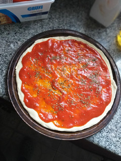 Una foto de Pizza