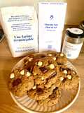 Hazelnut Butter Cookies with Dark Chocolate and Roasted Hazelnuts