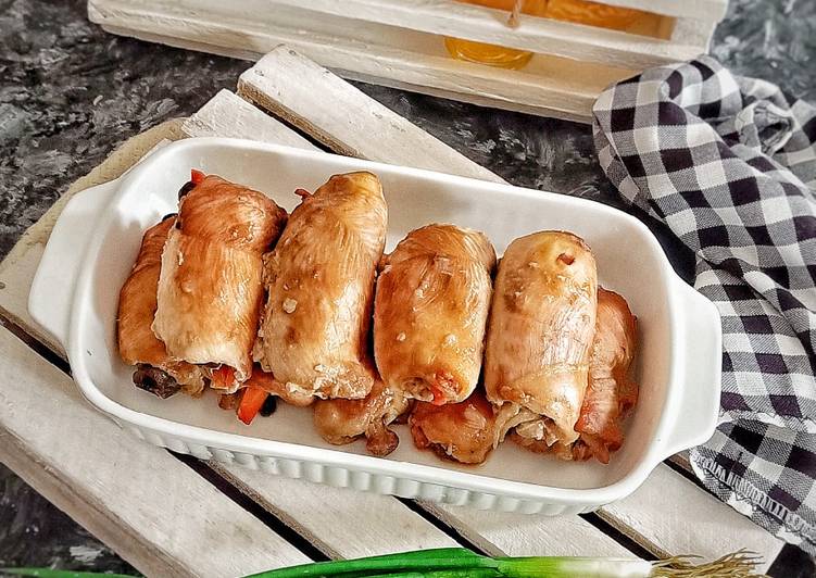 Bagaimana Menyiapkan Baked chicken roll Anti Gagal