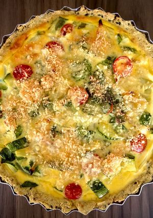 Foto de Quiche de abobrinha com tomate cereja