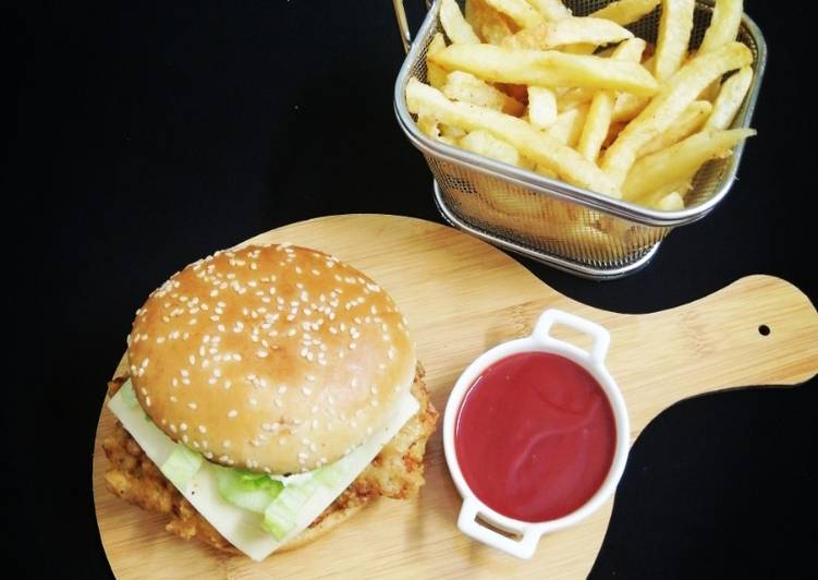 Crispy Fried Chicken Burger 🍔