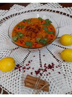 عکسی از دستور سوپ جو قرمزخوشمزه و مجلسی