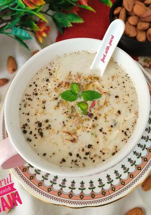 जिंजर आलमंड सूप (ginger almond soup recipe in Hindi) रेसिपी मुख्य फोटो