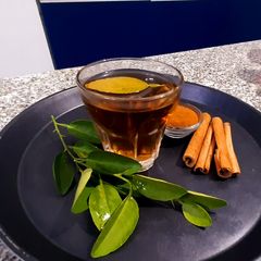 A picture of Cinnamon-Lemon Concoction(kadha).