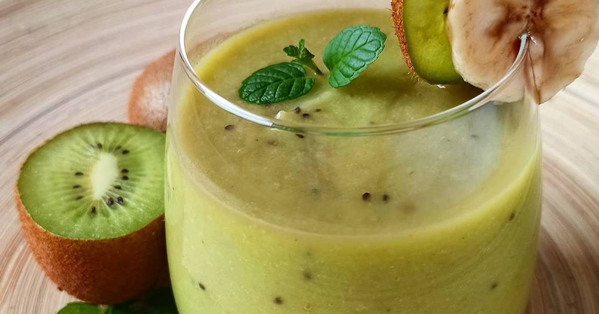 Смузи Из Банана, Киви И Авокадо - Пошаговый Рецепт С Фото. Автор Рецепта  Елена . - Cookpad