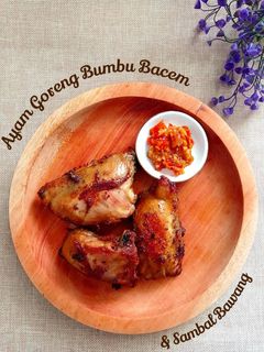 Foto resep Ayam Goreng Bumbu Bacem & Sambal Bawang