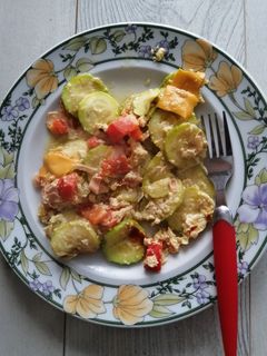 Vega rakott cukkini recept fotója