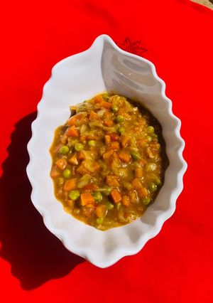 Curry soup me kayan lambu ainihin hoton girkin