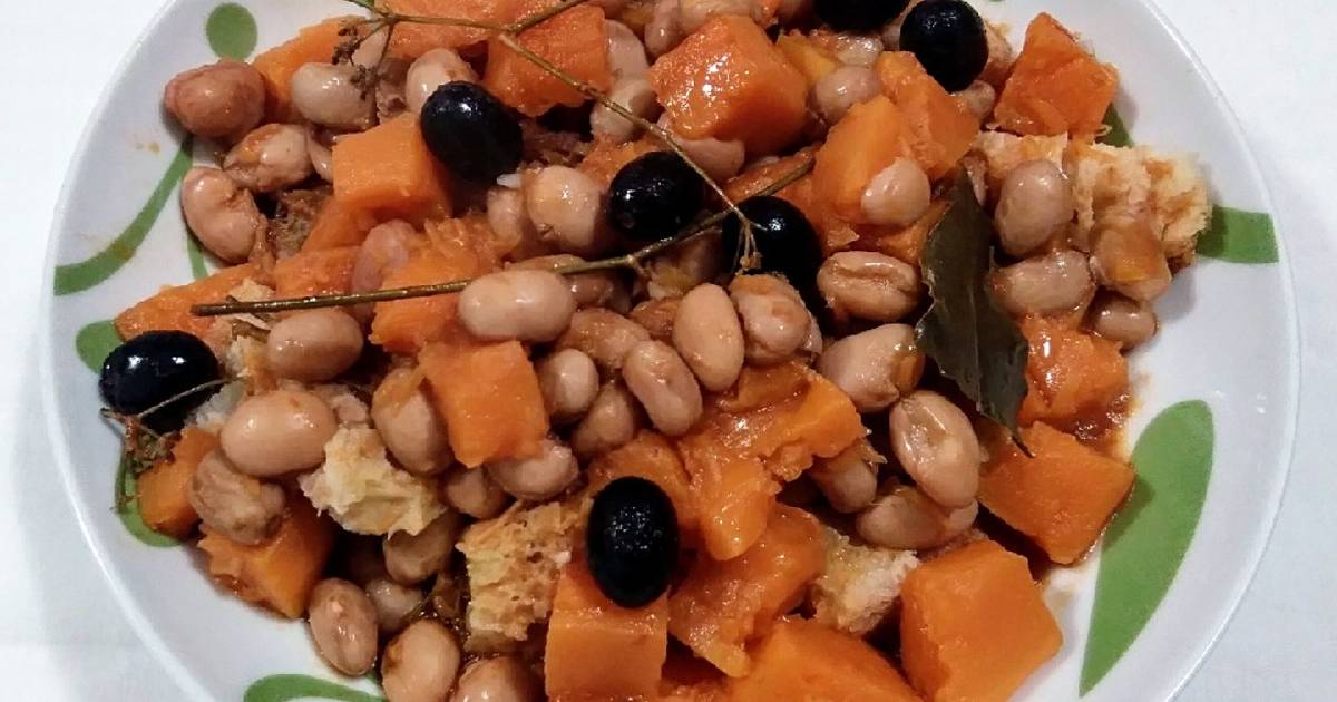 Zucca e fagioli in vasocottura al microonde. - food4geek - in