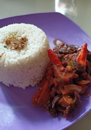 Foto resep Krengsengan Daging, Pentol Bakso Pedas Manis Sederhana