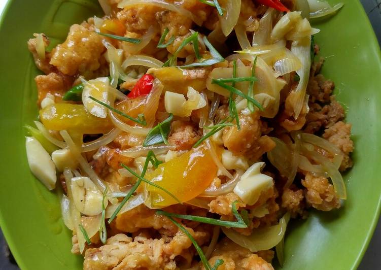 Cara Gampang Menyiapkan Cumi Tenggah Cryspy Saus Mentega yang Enak Banget