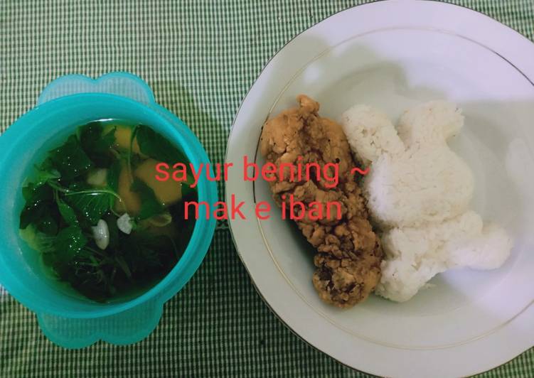Resep Sayur bening &#39;baylake&#39; (bayam labu kemangi yang Bisa Manjain Lidah