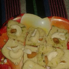 A picture of Homemade malai burfee.