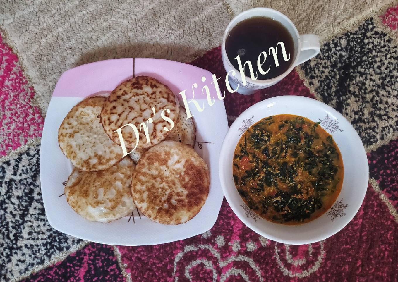 Mini rice frying pan cake