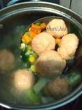Sup bola baso salmon