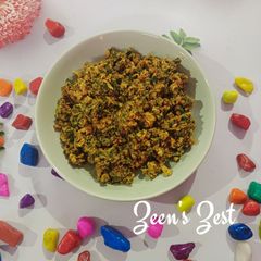 A picture of Paalak Khagina - Hyderabadi style Anda Bhurji with Spinach Greens.