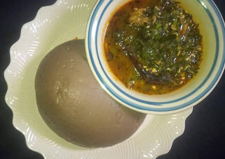 Tuesday Fresh Okro soup with plantain flour