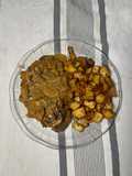 Carne al champiñón con papas
