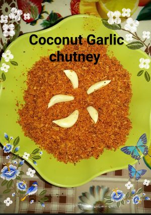 A picture of Coconut Garlic chutney.