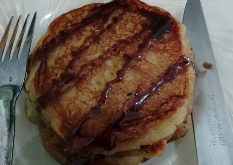 Resep Pancake pisang simple (no egg no baking soda) Anti Gagal