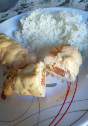 Una foto de Arrollado de pechuga de pollo