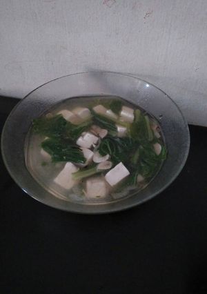 Foto resep Sayur daun sesim tahu simple