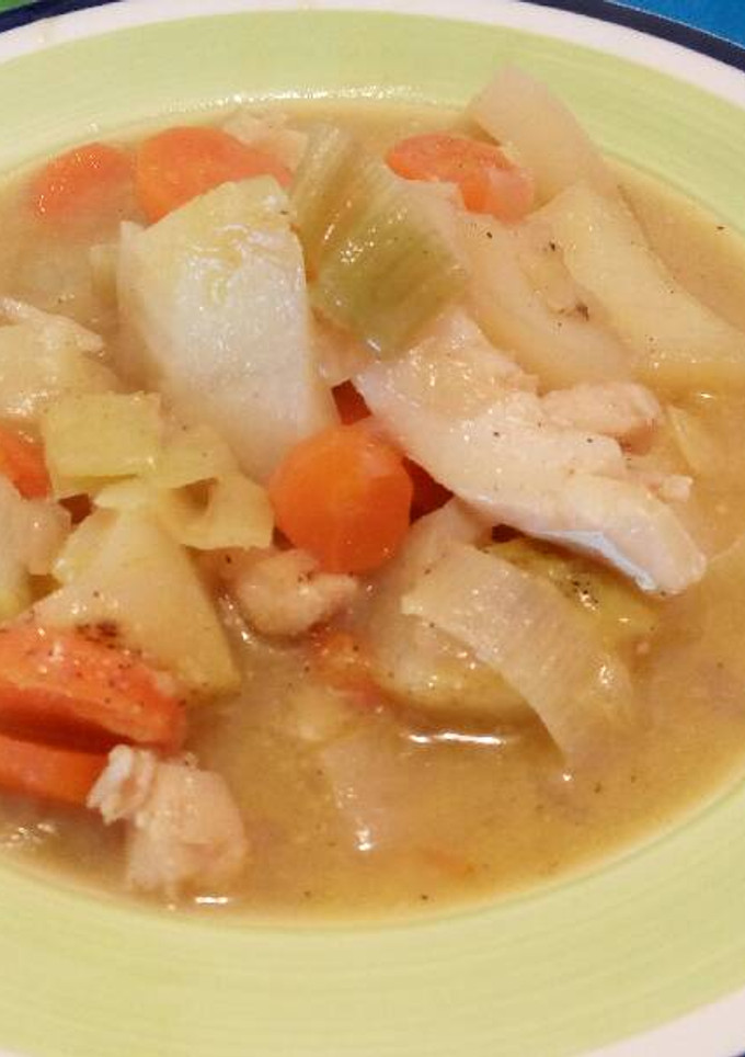 Una foto de Estofado de verduras y bacalao