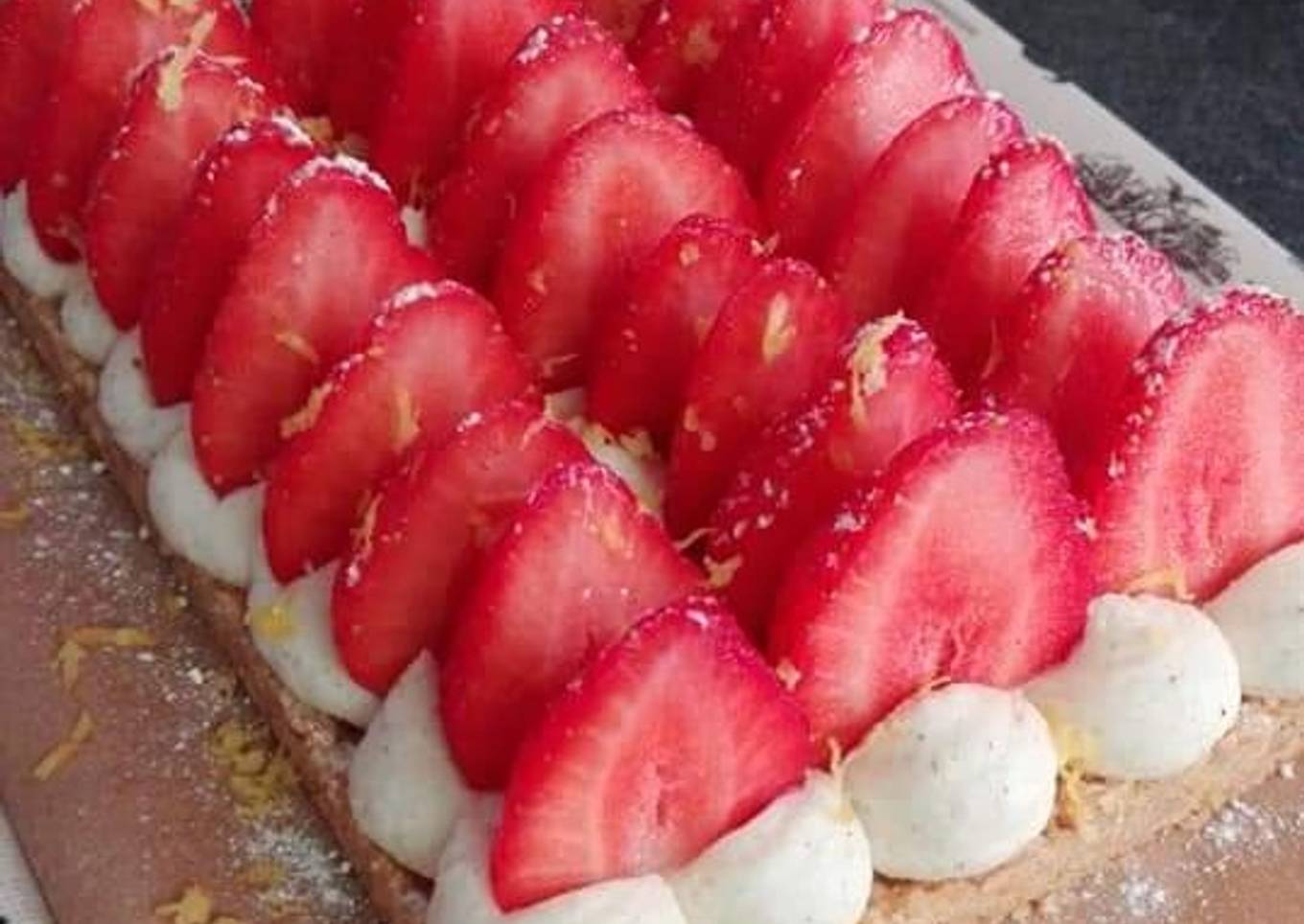 Tarte aux fraises à la crème mascarpone