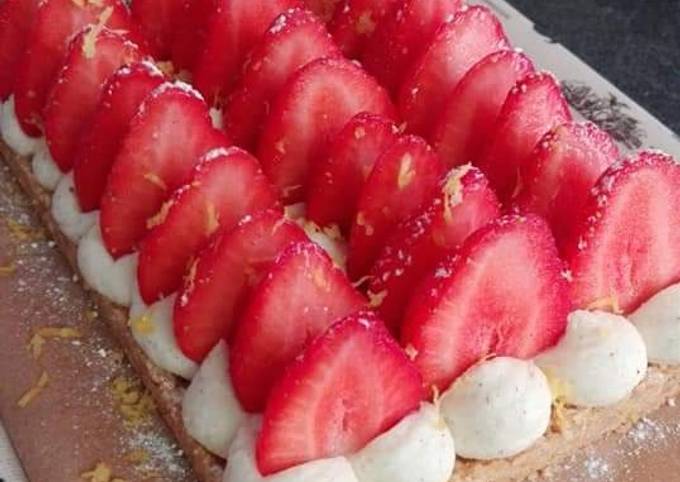 Comment faire Cuire Parfait Tarte aux fraises à la crème mascarpone