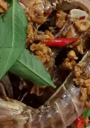 Hình của món Tôm Tích cháy tỏi.